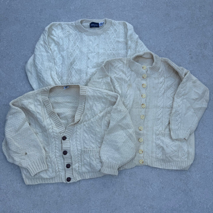 10 x Aran Knitted Jumpers