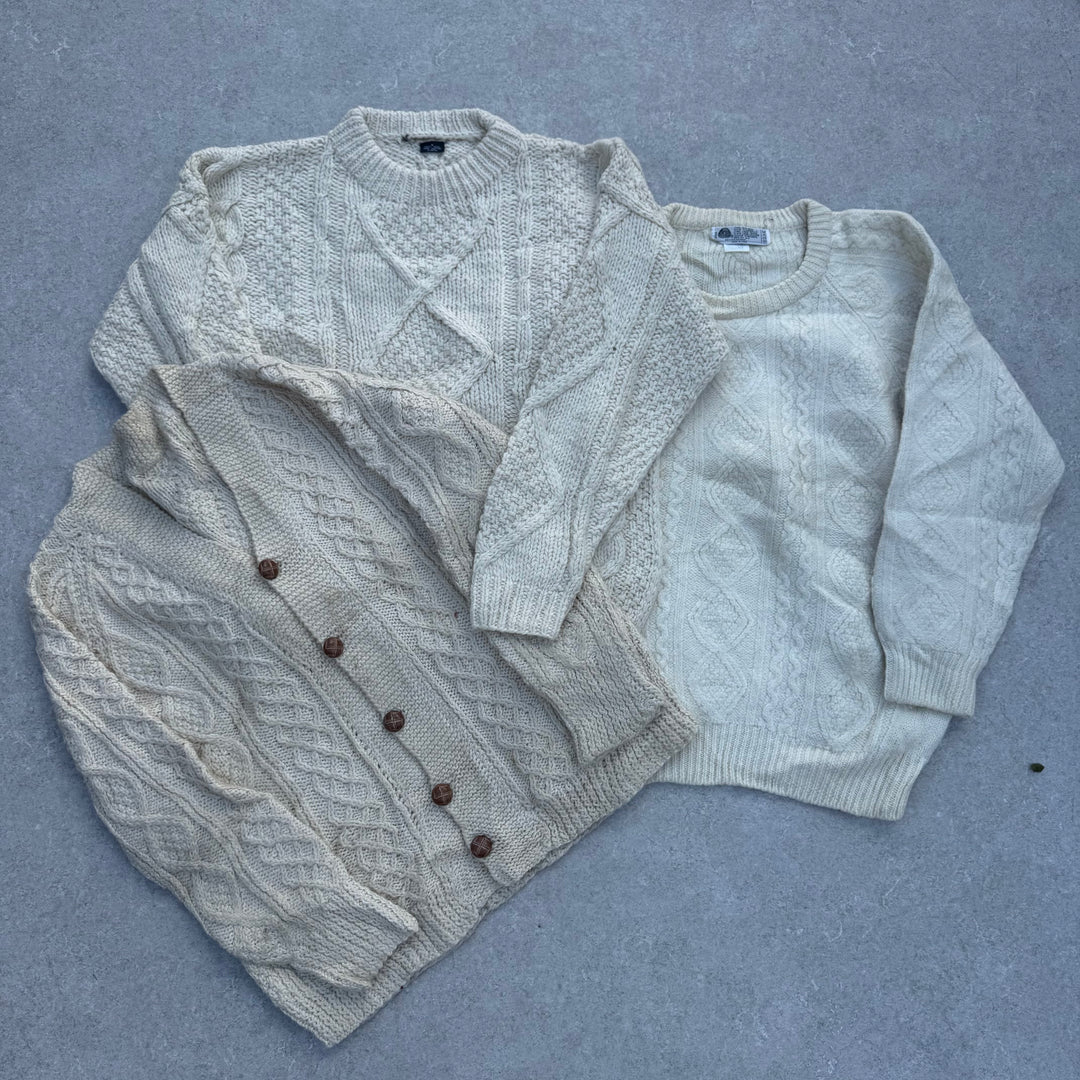 10 x Aran Knitted Jumpers