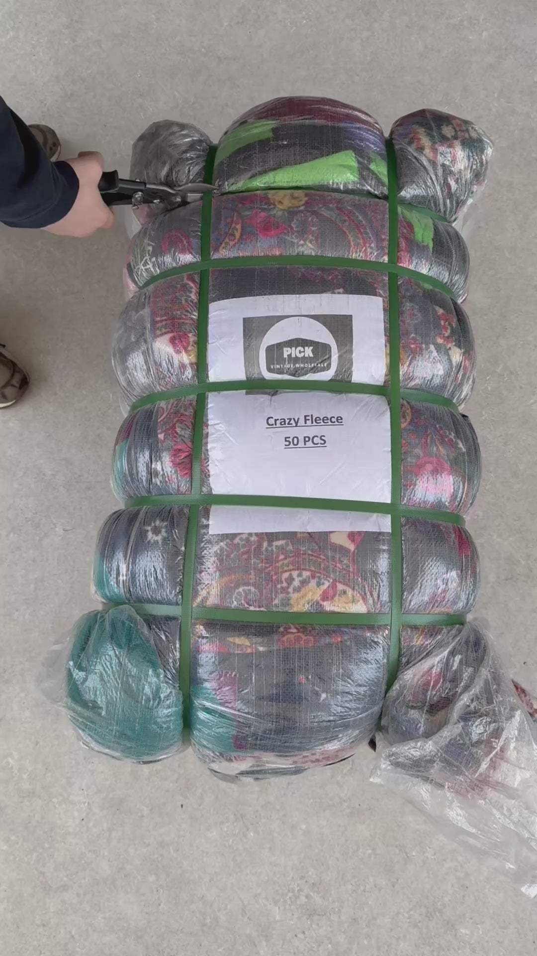 Unopened Bale of Crazy Pattern Fleeces