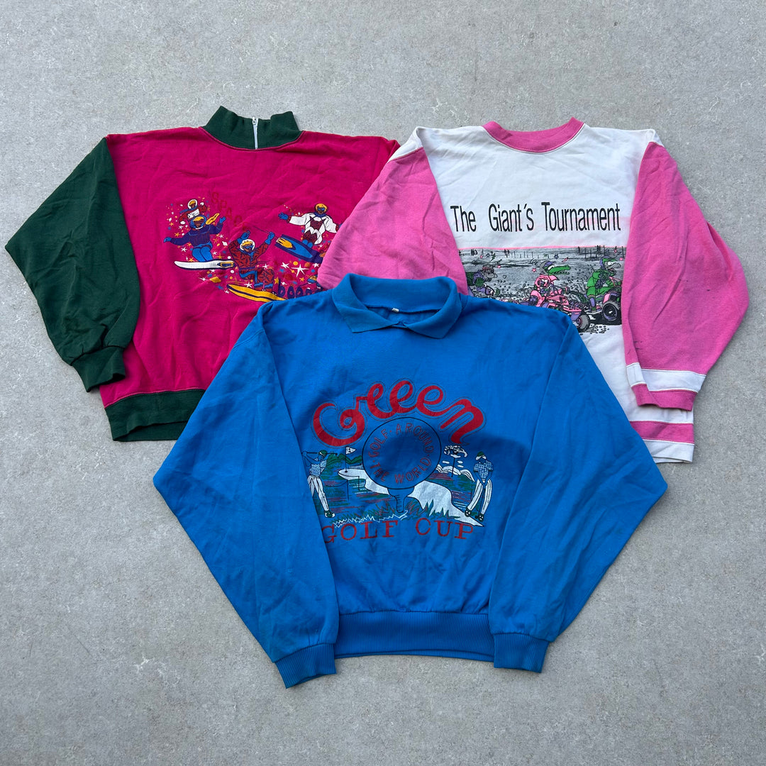 SALE! 70 Piece Unopened Vintage Printed Sweatshirt Bale