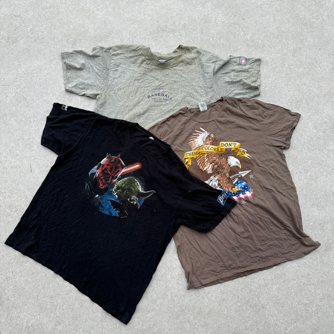 Unopened Bale Of Graphic And Single Stitch T-Shirts