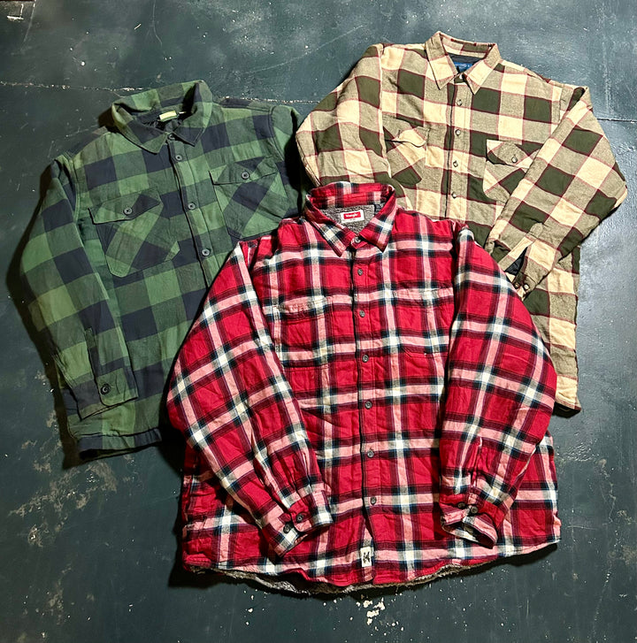 10 Piece Heavy Flannel Shirt Bundle