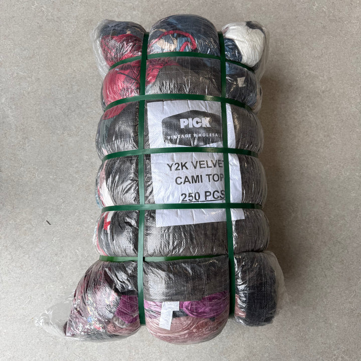 Unopened Bale of Y2K Velvet Cami Tops