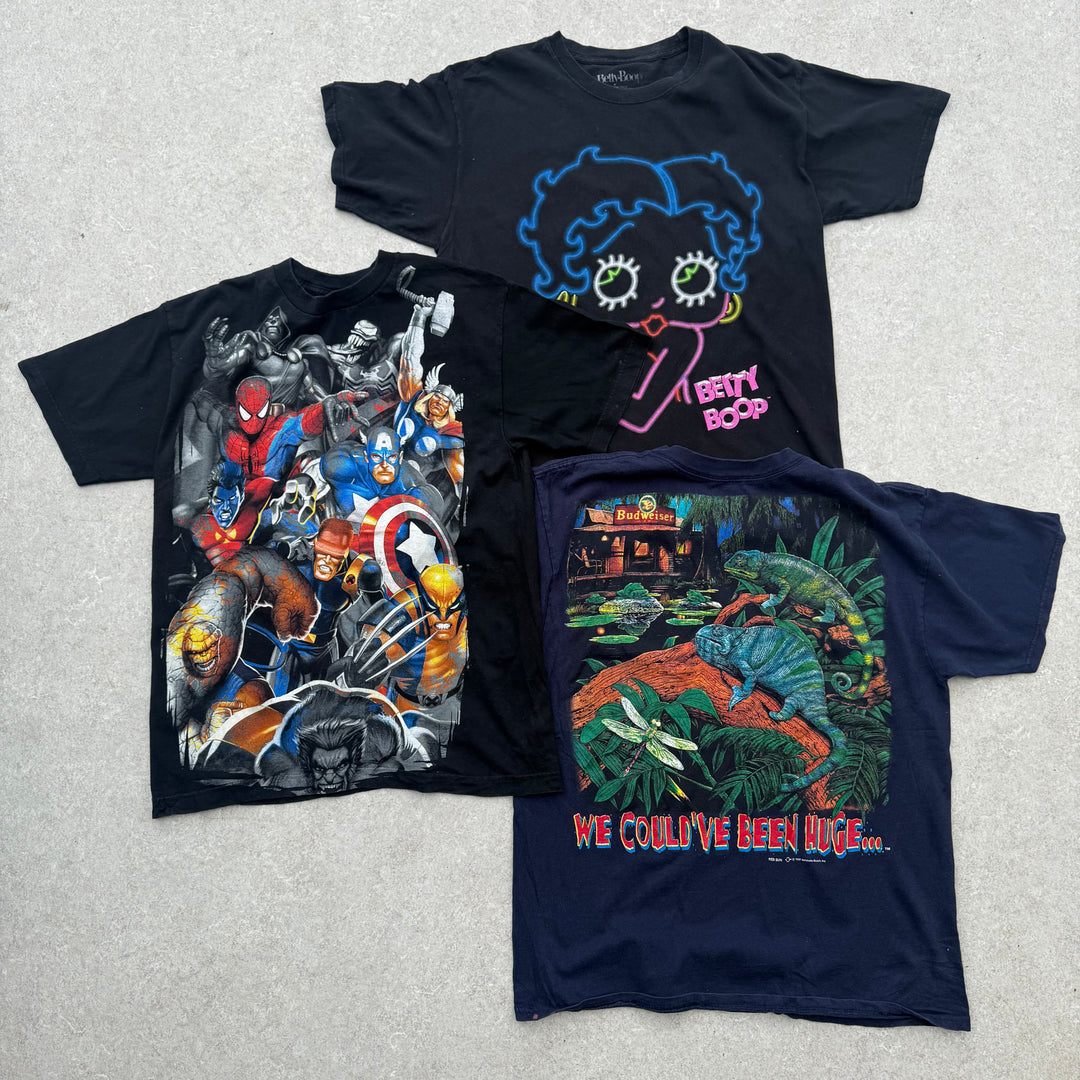 Unopened Bale of Graphic T-Shirts - 200pcs