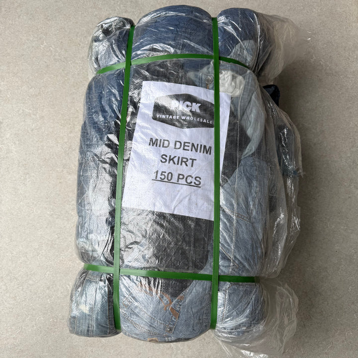 Unopened Bale of Y2K Mid Denim Skirts