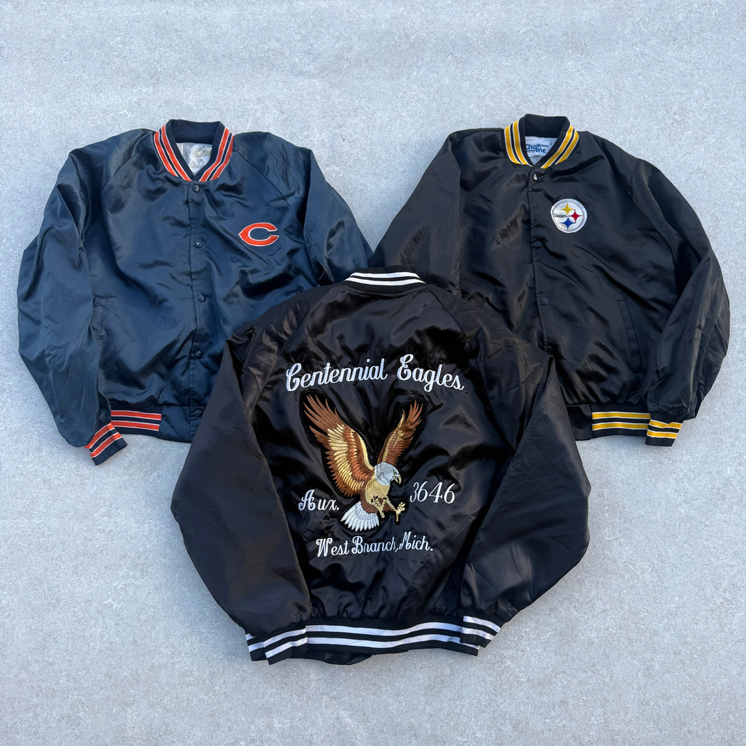 Unopened Bale of Satin Bomber Jackets - 50PCS