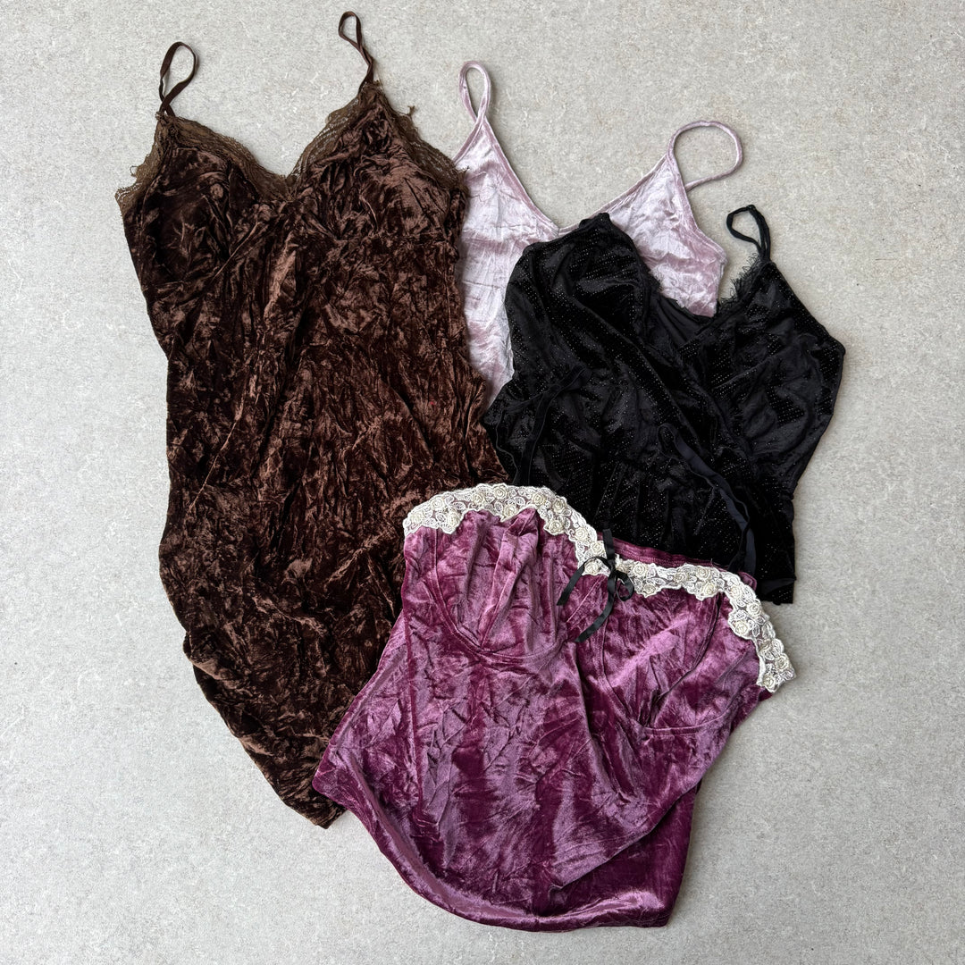 Unopened Bale of Y2K Velvet Cami Tops