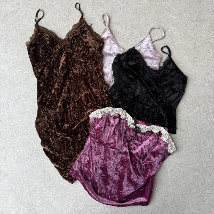 Unopened Bale of Y2K Velvet Cami Tops