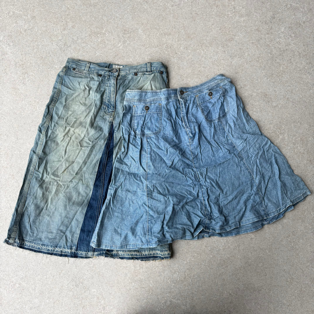 Unopened Bale of Y2K Mid Denim Skirts