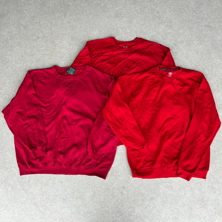 10 Red Plain Sweatshirts - Reseller Box