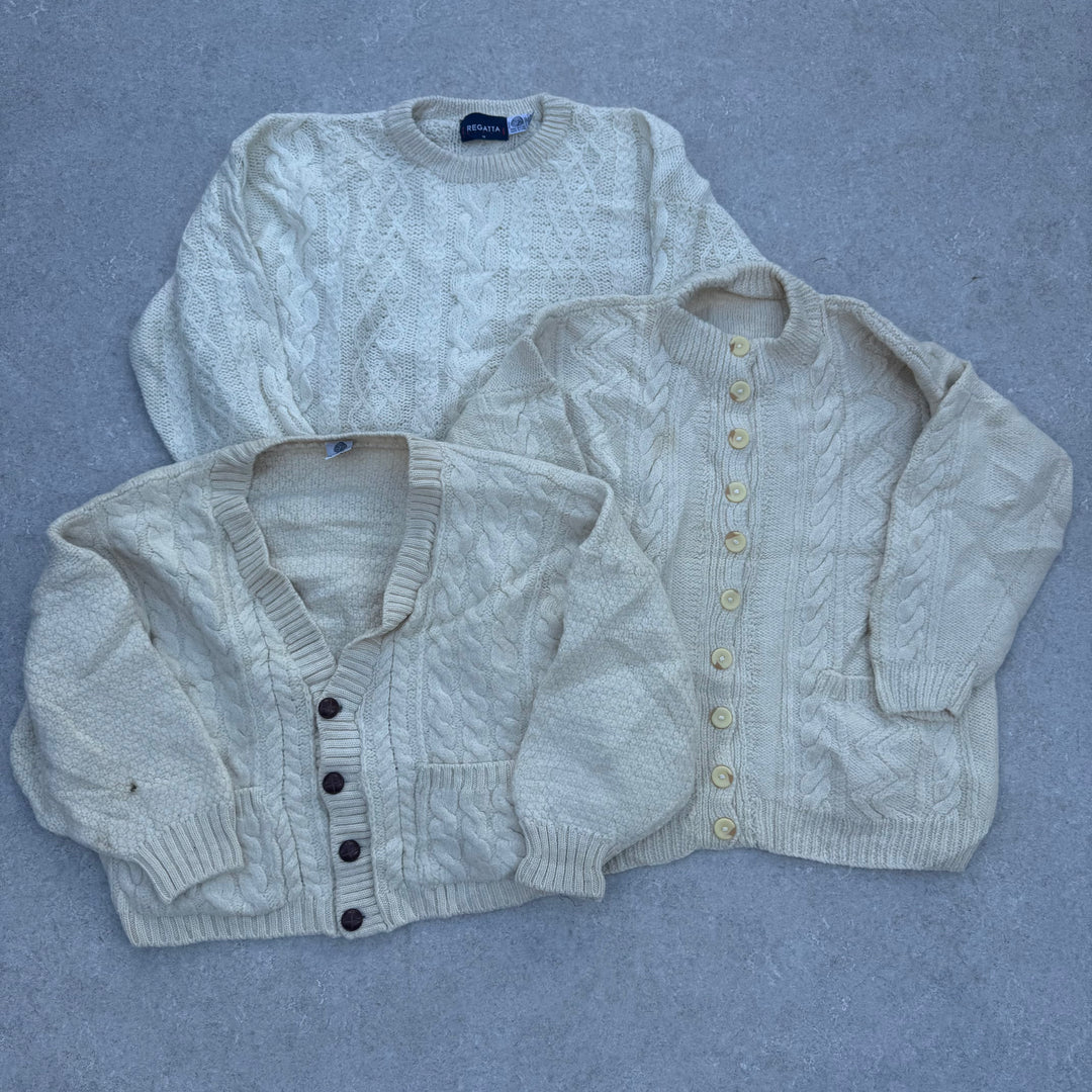 10 x Aran Knitted Jumpers