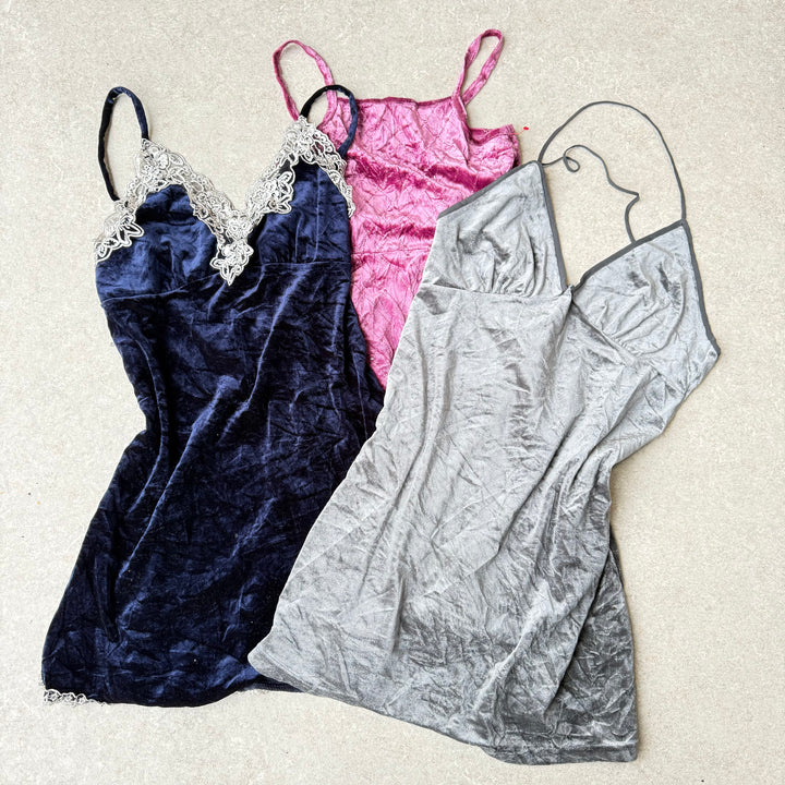 Unopened Bale of Y2K Velvet Cami Tops