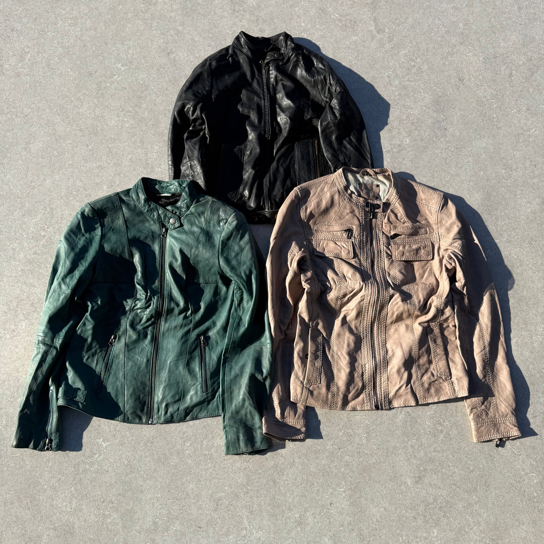 10 x Y2K Leather Biker Jackets