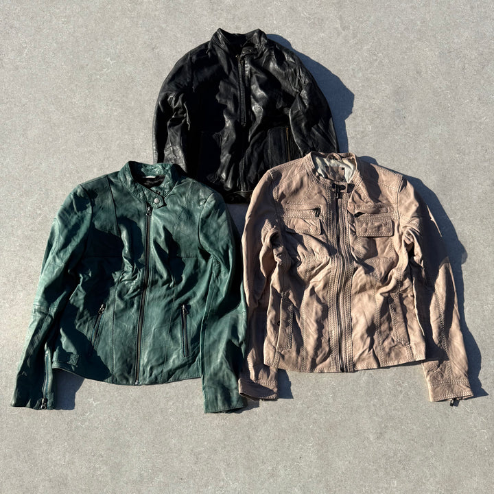 10 x Y2K Leather Biker Jackets