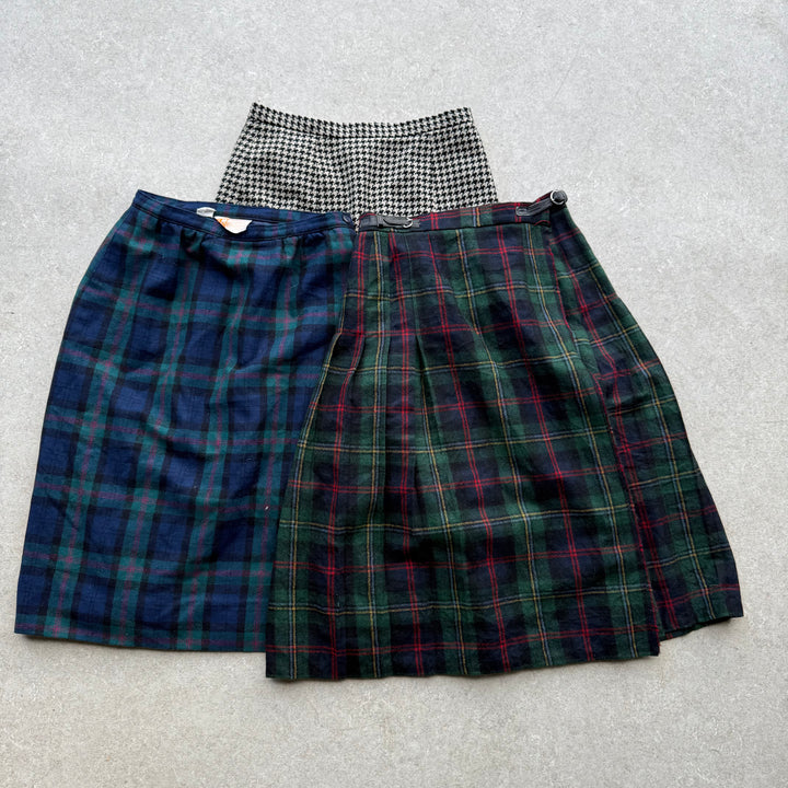 10 Wool/Check Pattern Skirts - Reseller Box