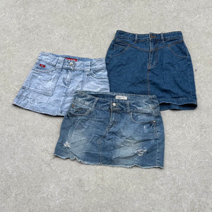 10 Y2K Denim Mini Skirts - Reseller Box