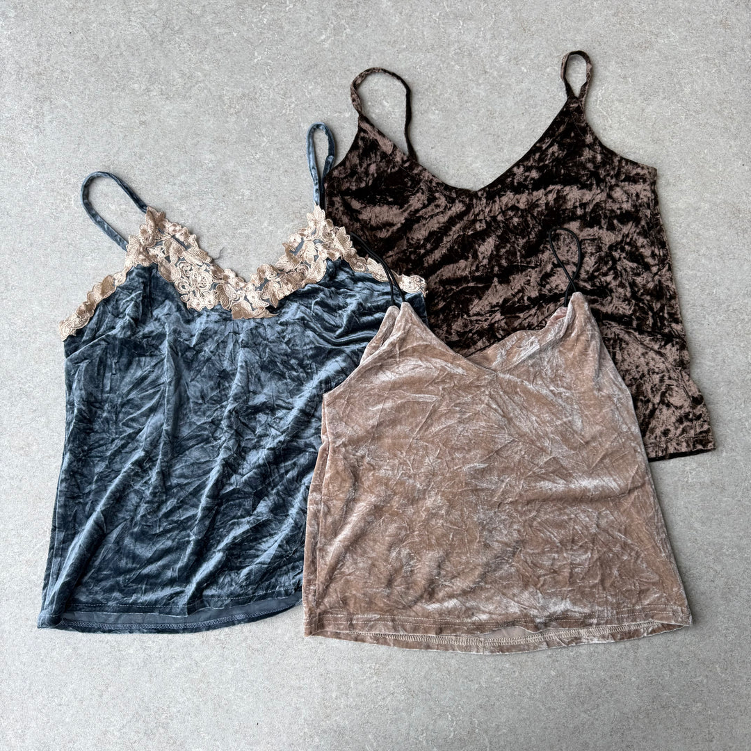 Unopened Bale of Y2K Velvet Cami Tops
