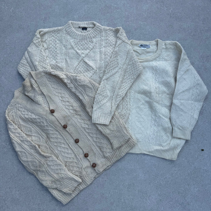 10 x Aran Knitted Jumpers