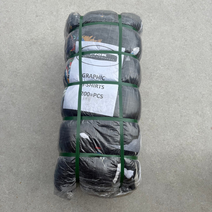 Unopened Bale of Graphic T-Shirts - 200pcs