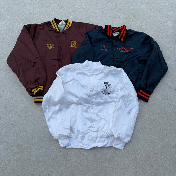 10 x Unbranded Satin Baseball Jackets