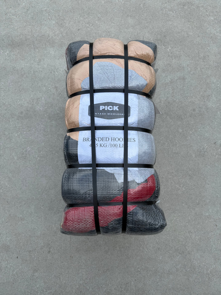 Unopened Bale of Branded Hoodies