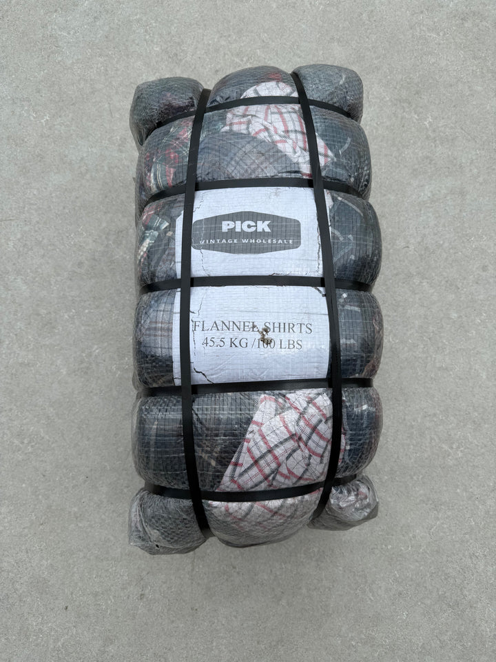 SALE! Unopened 45.5kg Bale of Flannel/Check Shirts