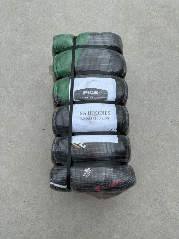 SALE! Unopened 45.5kg Bale of College/USA Hoodies