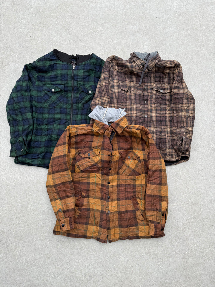 10 Heavy Flannel Shirts - Reseller Box