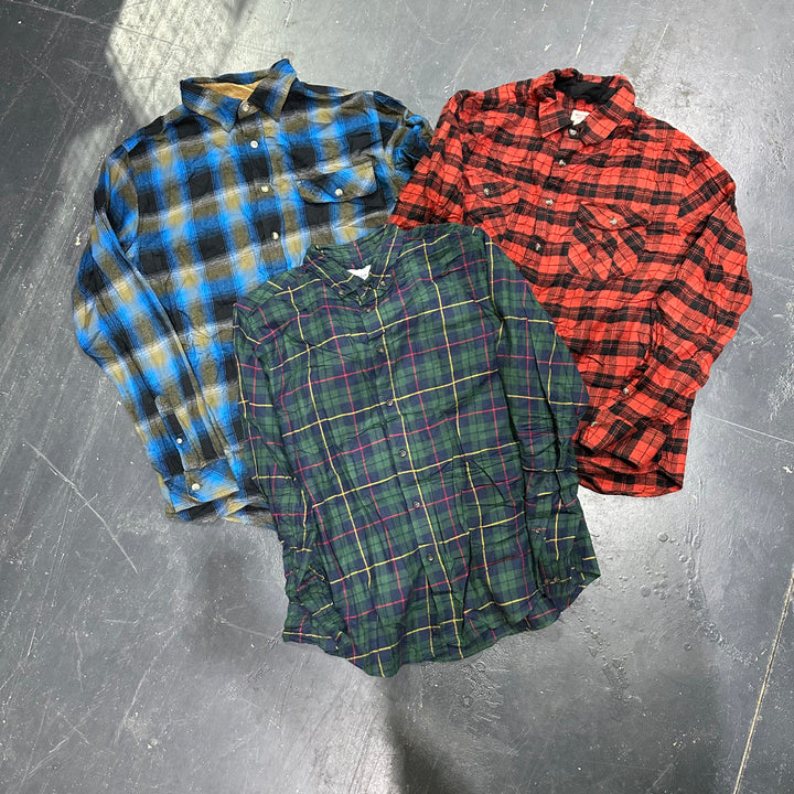 20 Piece Flannel Shirt Bundle