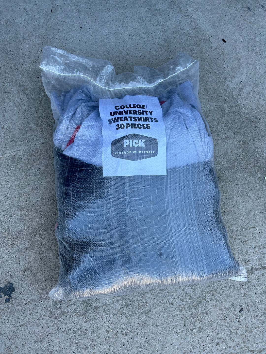 Sealed Sack of College/University Sweatshirts - 30 x Pieces
