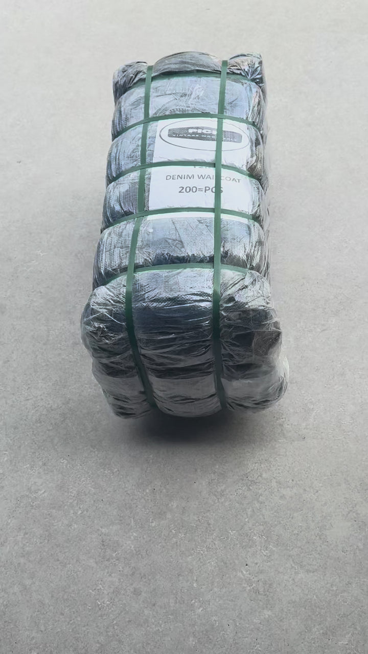 Unopened Bale of Y2K Denim Waistcoats - 200pcs