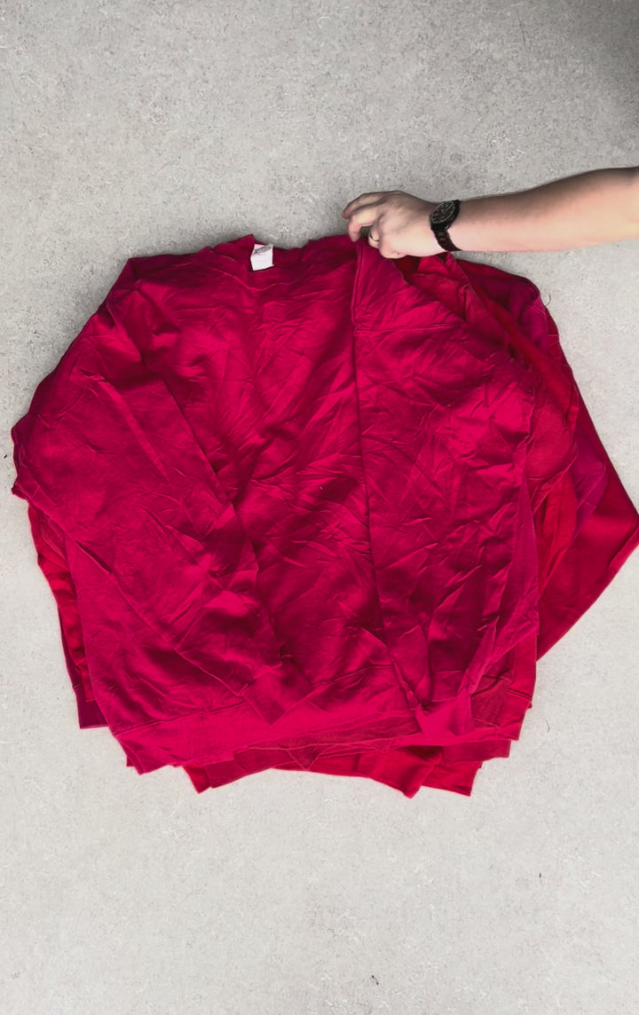 10 Red Plain Sweatshirts - Reseller Box