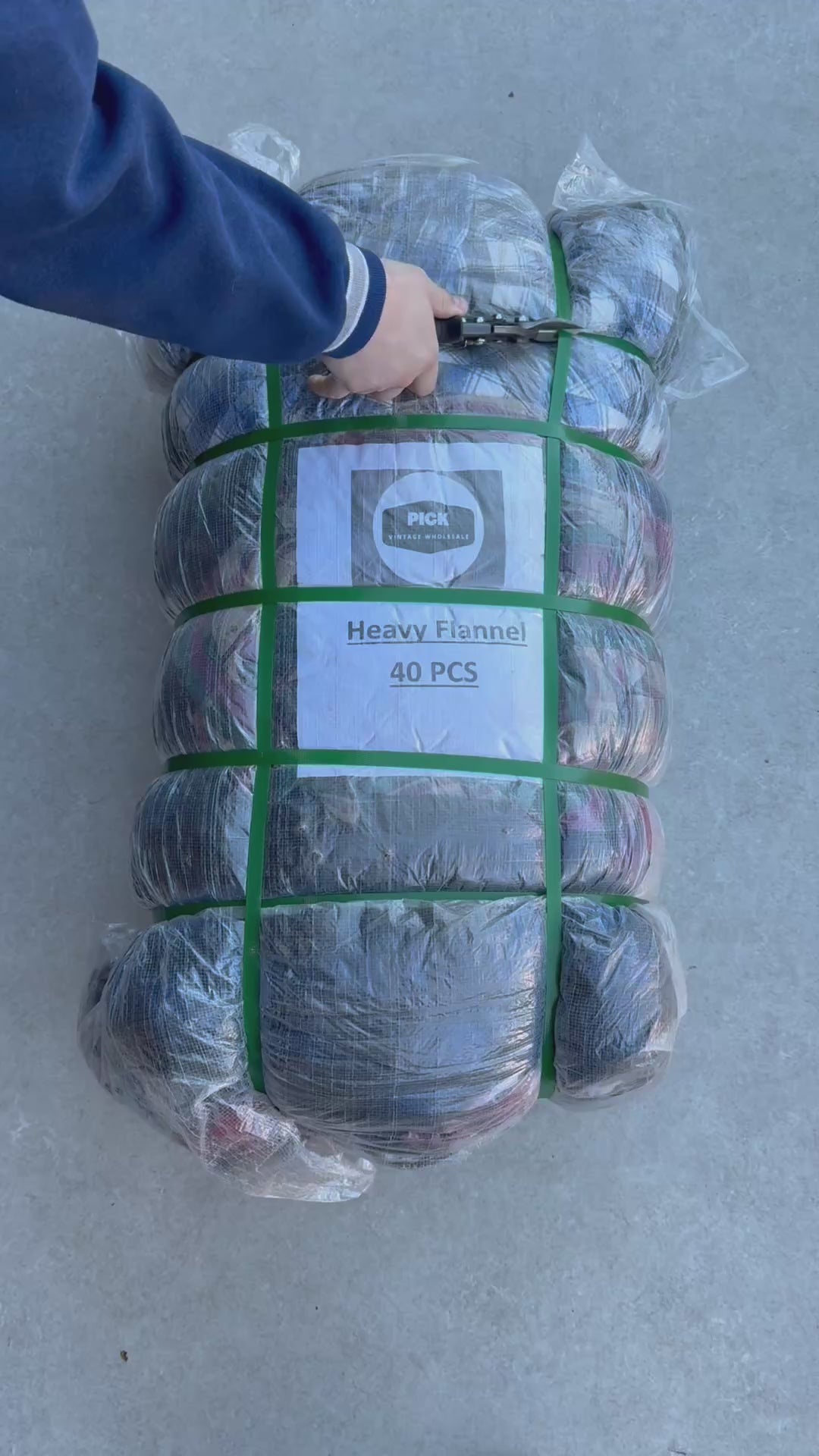 Unopened Bale of Heavy Flannel Shirts