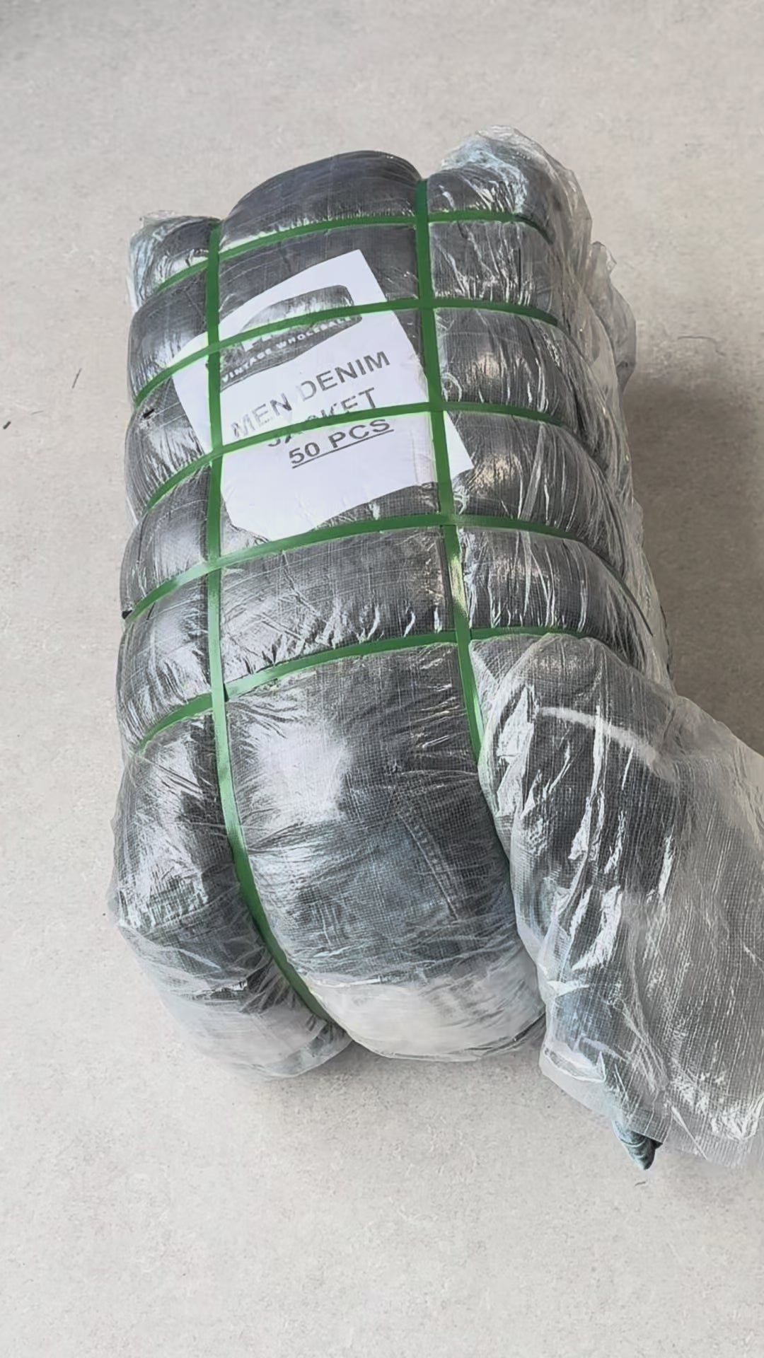 Unopened Bale of Unbranded Denim Jackets