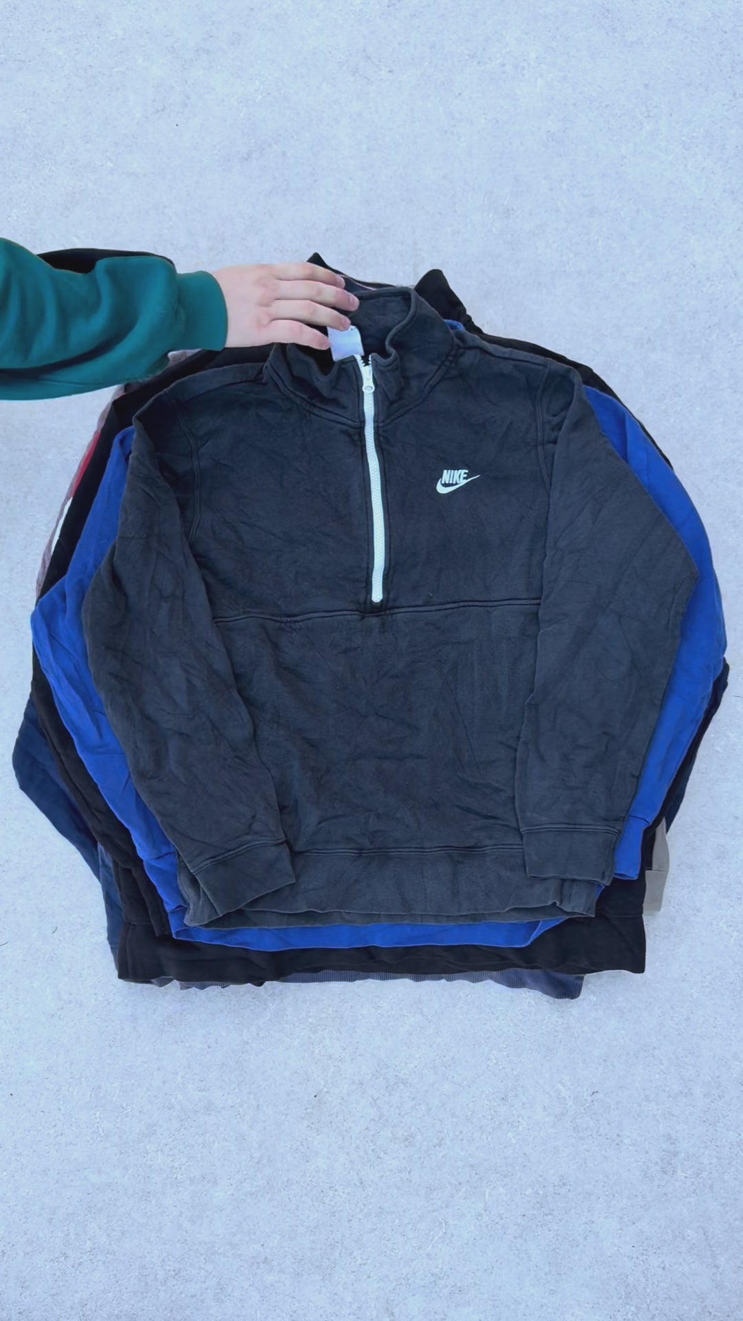 10 Branded Quarter Zip Sweatshirts - Reseller Box