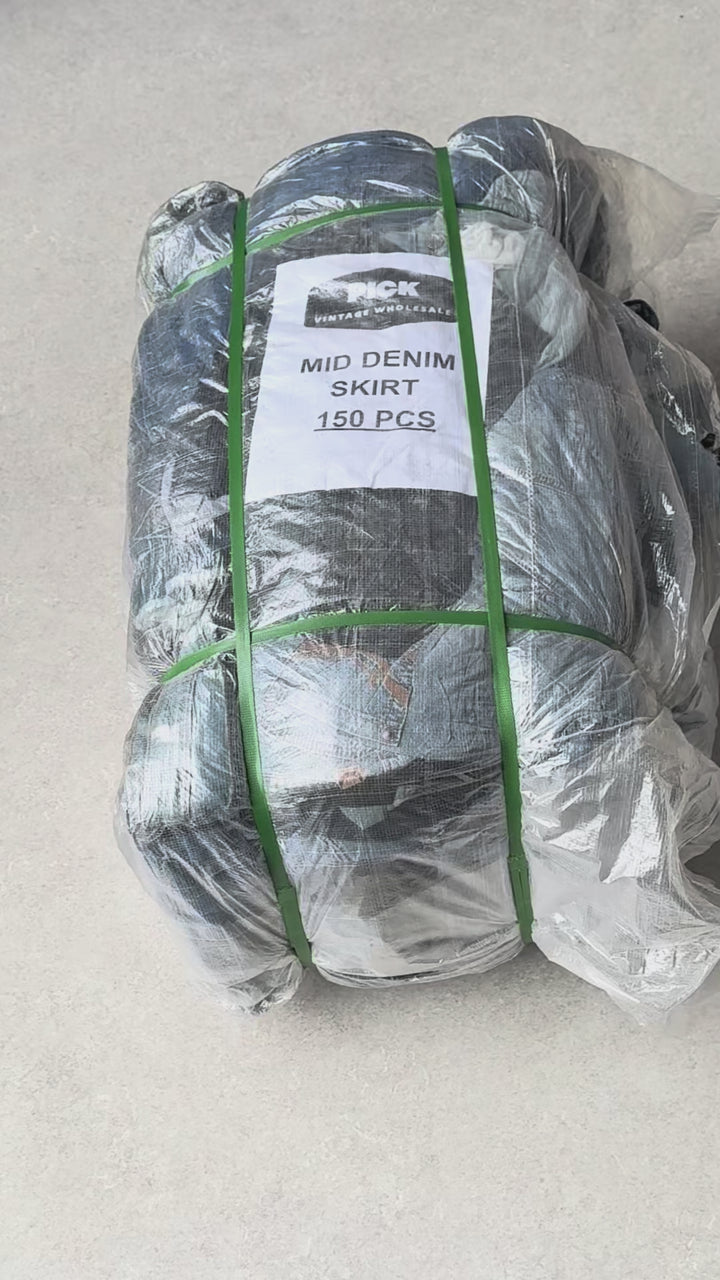 Unopened Bale of Y2K Mid Denim Skirts