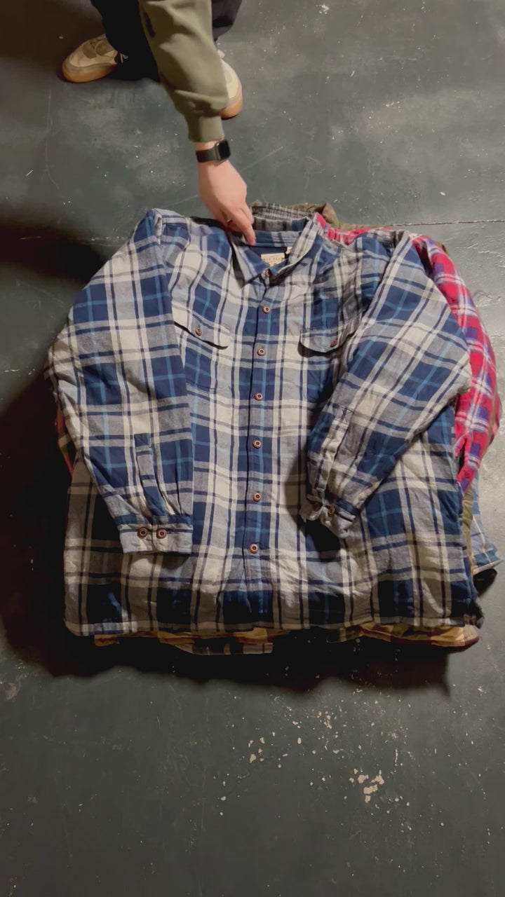 10 Piece Heavy Flannel Shirt Bundle