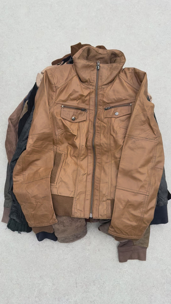 10 Y2K Leather Bomber Jackets - Reseller Box