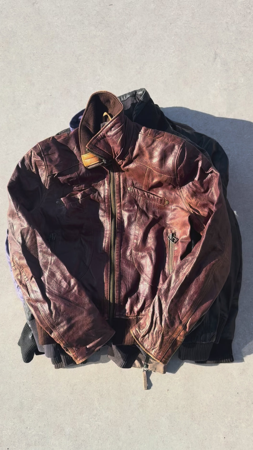 10 x Y2K Leather Bomber Jackets