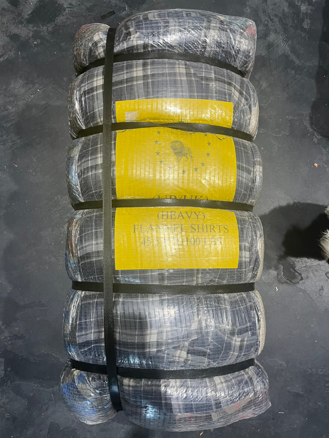 Unopened 45.5kg Bale of Heavy Flannel Shirts